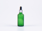 Preview: Günglasflasche 50ml, mit Pipette silber-glanz